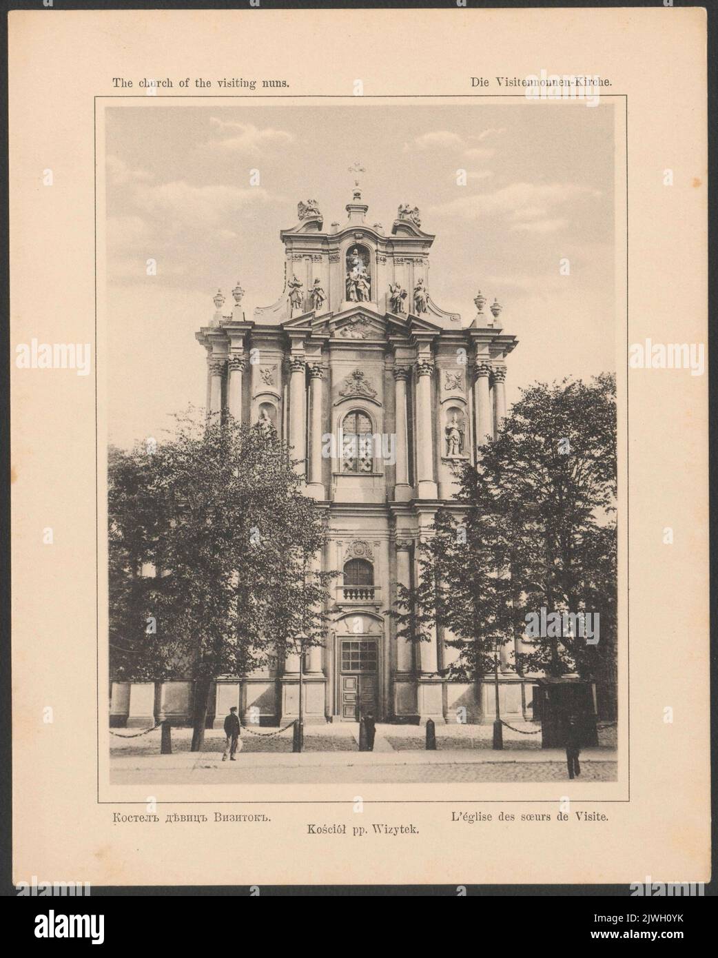 `Kirche des Ordens der Heimsuchung`. Winiarski, Stanisław (Warszawa ; skład papieru ; fl. Ca 1870-ca 1915), Druckerei, unbekannt, Fotograf Stockfoto